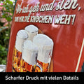 LANOLU Blechschild Wo ich geh' und steh' tun mir die Knochen weh 30x40cm
