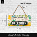 Blechschild Balkonien 5 Sterne