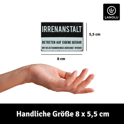 LANOLU Fotomagnet Irrenanstalt - 8x5,5 cm