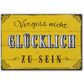 LANOLU Fotomagnet Vergiss nicht, glücklich - 8x5,5 cm