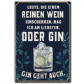 LANOLU Fotomagnet Reinen Wein oder Gin - 8x5,5 cm