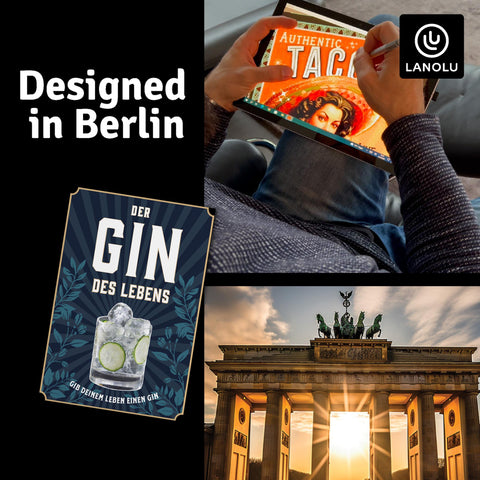 LANOLU Fotomagnet Gib deinem Leben Gin - 8x5,5 cm
