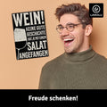 LANOLU Fotomagnet Wein, Salat, Geschichte - 8x5,5 cm