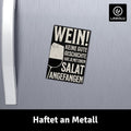 LANOLU Fotomagnet Wein, Salat, Geschichte - 8x5,5 cm
