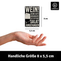 LANOLU Fotomagnet Wein, Salat, Geschichte - 8x5,5 cm