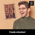 LANOLU Fotomagnet Wein bringen Freunde - 8x5,5 cm