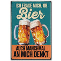 LANOLU Fotomagnet Bier, auch an mich denkt - 8x5,5 cm