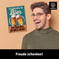 LANOLU Fotomagnet Bier, auch an mich denkt - 8x5,5 cm