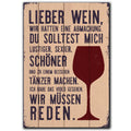 LANOLU Fotomagnet Lieber Wein - 8x5,5 cm