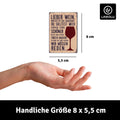 LANOLU Fotomagnet Lieber Wein - 8x5,5 cm