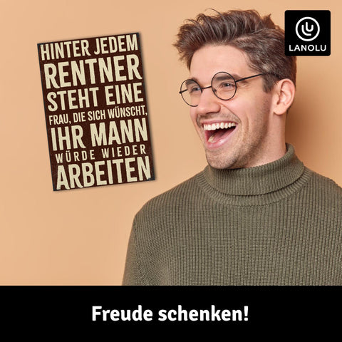 LANOLU Fotomagnet Rentner Frau arbeiten - 8x5,5 cm