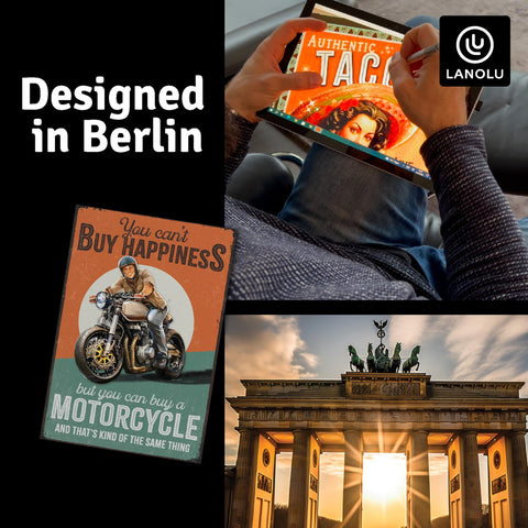 LANOLU Fotomagnet Motorcycle Happiness - 8x5,5 cm