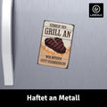 LANOLU Fotomagnet Grill an Fett verbrennen - 8x5,5 cm