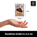 LANOLU Fotomagnet Grill an Fett verbrennen - 8x5,5 cm