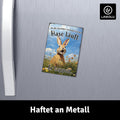 LANOLU Fotomagnet "Der Hase hoppelt" - 8 x 5,5 cm