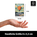 LANOLU Fotomagnet "Folge deinen Träumen Heißluftballon" - 8 x 5,5 cm