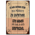 LANOLU Fotomagnet "Kein Sinn mit Männern zu streiten" - 8 x 5,5 cm