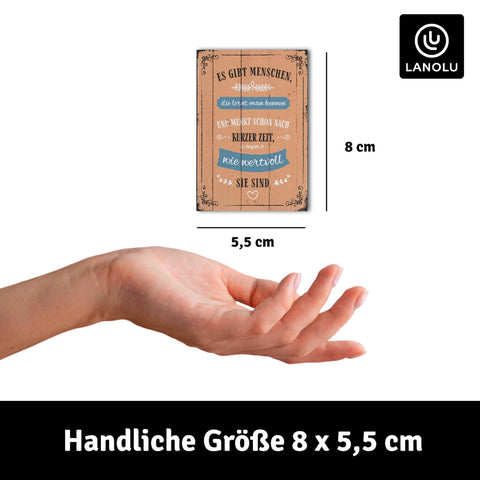 LANOLU Fotomagnet "Menschen die wertvoll sind" - 8 x 5,5 cm