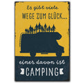 LANOLU Fotomagnet "Camping Glück" - 8 x 5,5 cm