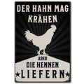 LANOLU Fotomagnet "Der Hahn mag krähen" - 8 x 5,5 cm