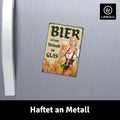LANOLU Fotomagnet "Bier ist wie Urlaub im Glas" - 8 x 5,5 cm