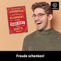 LANOLU Fotomagnet "Strohhalm Glas Sekt steckt" - 8 x 5,5 cm