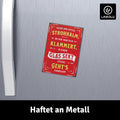 LANOLU Fotomagnet "Strohhalm Glas Sekt steckt" - 8 x 5,5 cm