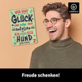 LANOLU Fotomagnet "Glück Hund gestreichelt" - 8 x 5,5 cm