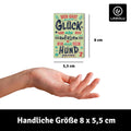 LANOLU Fotomagnet "Glück Hund gestreichelt" - 8 x 5,5 cm