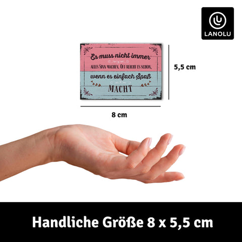 LANOLU Fotomagnet "Nicht alles Sinn machen" - 8 x 5,5 cm