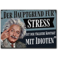 LANOLU Fotomagnet "Der Hauptgrund für Stress" - 8 x 5,5 cm
