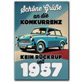 LANOLU Fotomagnet Trabant- kein Rückruf seit 1957 - 8 x 5,5 cm