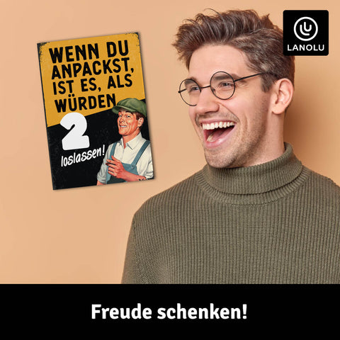 LANOLU Fotomagnet Wenn du anpackst ist es, als würden 2 loslassen 8 x 5,5 cm