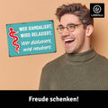 LANOLU Fotomagnet Wer randaliert wird relaxiert 8 x 5,5 cm