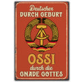 LANOLU Fotomagnet Deutscher durch Geburt, Ossi durch die Gnade Gottes 8 x 5,5 cm