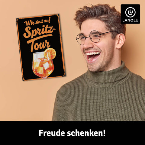LANOLU Fotomagnet Wir sind auf Spritztour 8 x 5,5 cm