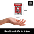 LANOLU Fotomagnet Achtung Wer hier klaut, stribt! 8 x 5,5 cm