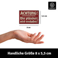 LANOLU Fotomagnet Achtung Wer plündert wird erschossen! 8 x 5,5 cm