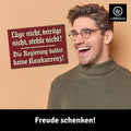 LANOLU Fotomagnet Lüge nicht betrüge nicht, die Regierung duldet keine Konkurrenz 8 x 5,5 cm