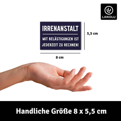 LANOLU Fotomagnet Irrenanstalt 8 x 5,5 cm