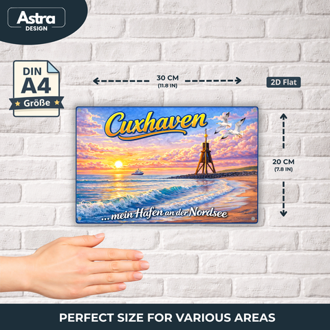 Blechschild 20x30cm – Cuxhaven mein Hafen an der Nordsee