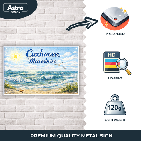 Blechschild 20x30cm – Cuxhaven Meeresbrise Nordsee Strand