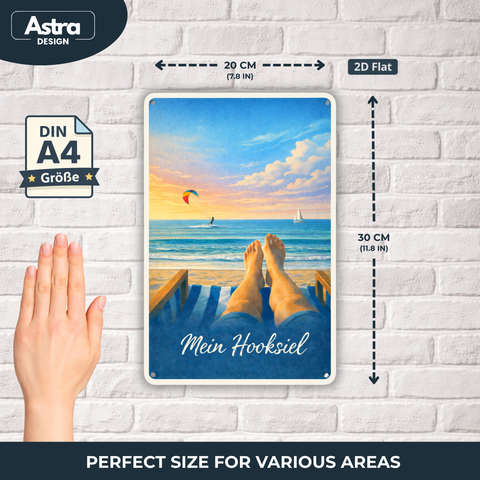 Blechschild 20x30cm – Mein Hooksiel Nordsee Strand