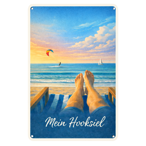 Blechschild 20x30cm – Mein Hooksiel Nordsee Strand