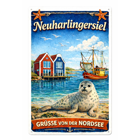 Blechschild 20x30cm – Neuharlingersiel Nordsee Motiv