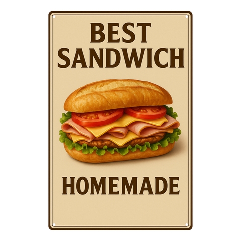 Blechschild Best Sandwich