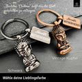 LANOLU Schlüsselanhänger Buddha Chillma - Vintage Kupfer