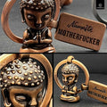 LANOLU Schlüsselanhänger Buddha Chillma - Vintage Kupfer
