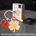 LANOLU Schlüsselanhänger Glücksbringer Glücksi - Roségold