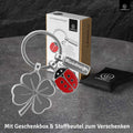 LANOLU Schlüsselanhänger Glücksbringer Glücksi - Silber